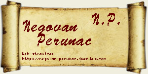 Negovan Perunac vizit kartica
